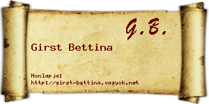 Girst Bettina névjegykártya
